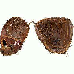 na Softball glove for female fastpitch softball players. Buckaroo leather for 